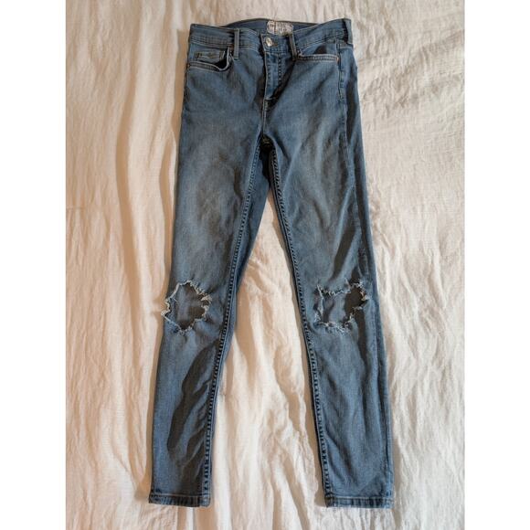 Free People Denim - Free People Distressed Skinny Jeans – Women’s W26